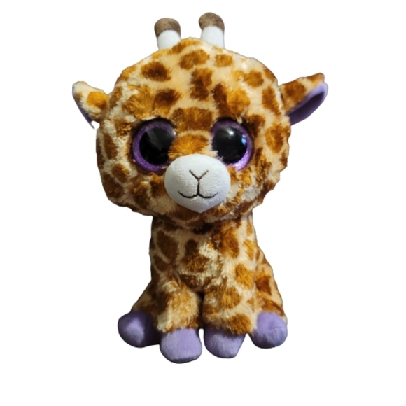 TY BEANIE BOOS Safari  Plush Stuffed Animal Purple Eyes - Picture 1 of 12